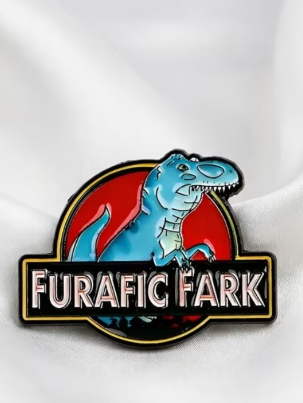 Blue Dinosaur Enamel Pin - Reptile Pet Accessory